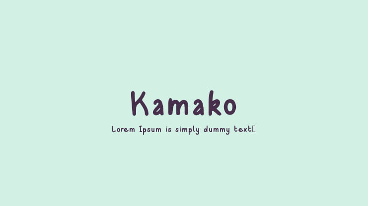 Kamako Font