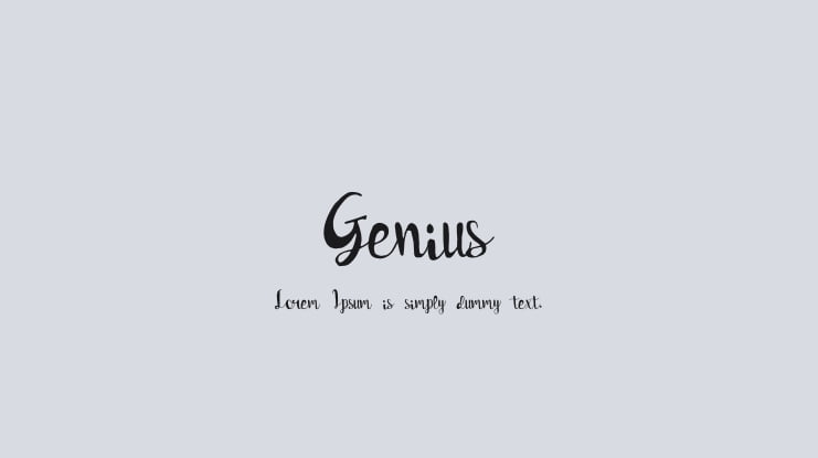 Genius Font