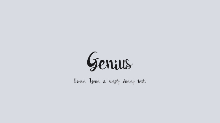 Genius Font