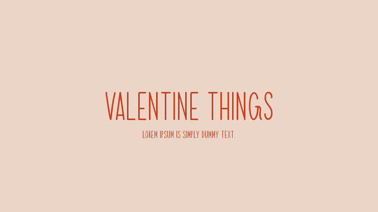Valentine Things Font