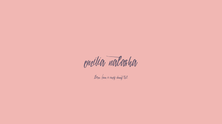 emilia natasha Font