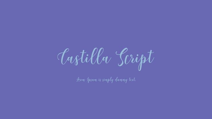 Castilla Script Font