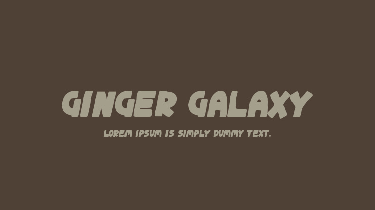 Ginger Galaxy Font