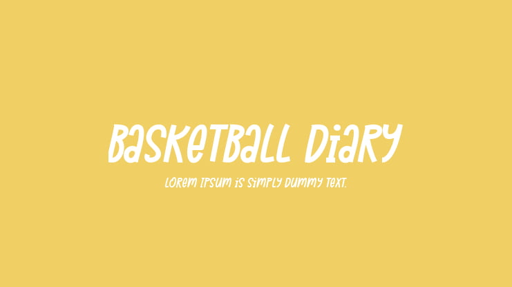 Basketball Diary Font