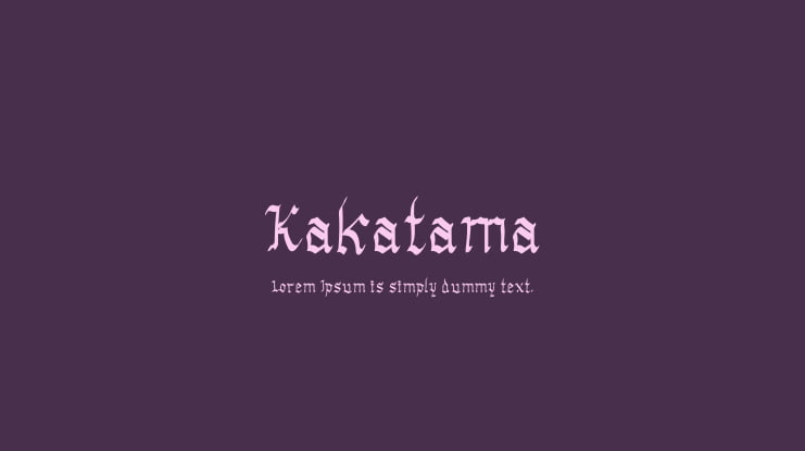 Kakatama Font
