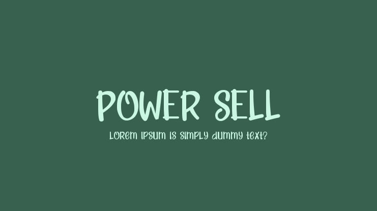 POWER SELL Font