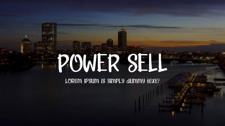 POWER SELL Font