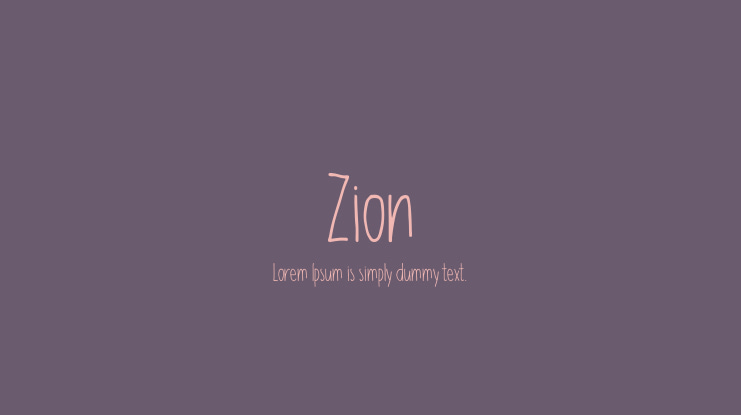 Zion Font
