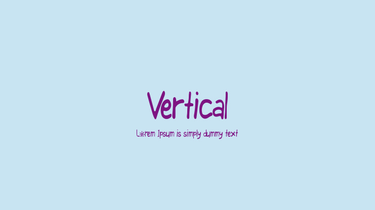 Vertical Font