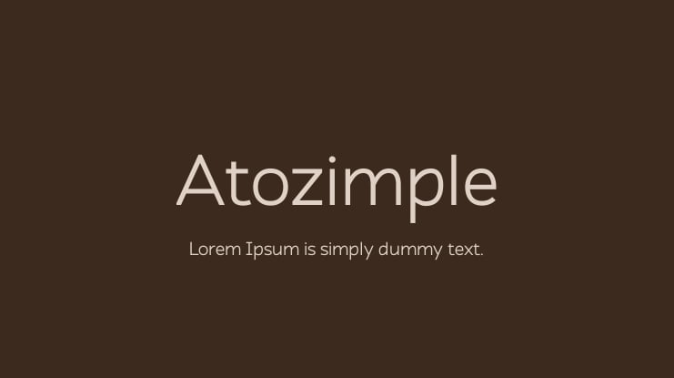 Atozimple Font Family