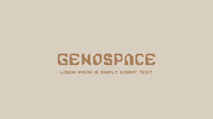 Genospace Font
