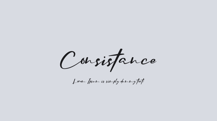 Consistance Font