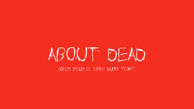 About Dead Font