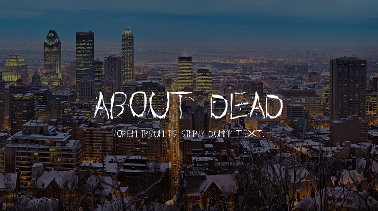About Dead Font