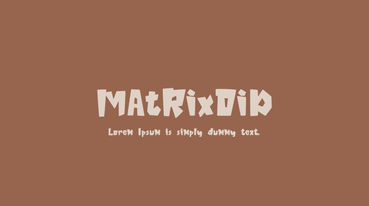 MAtRixOiD Font