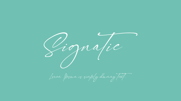 Signatie Font