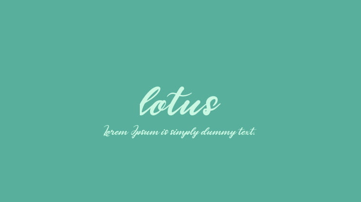 lotus Font