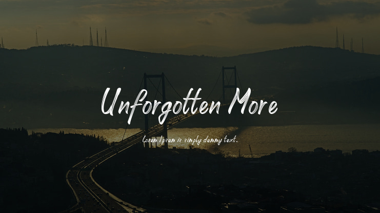 Unforgotten More Font