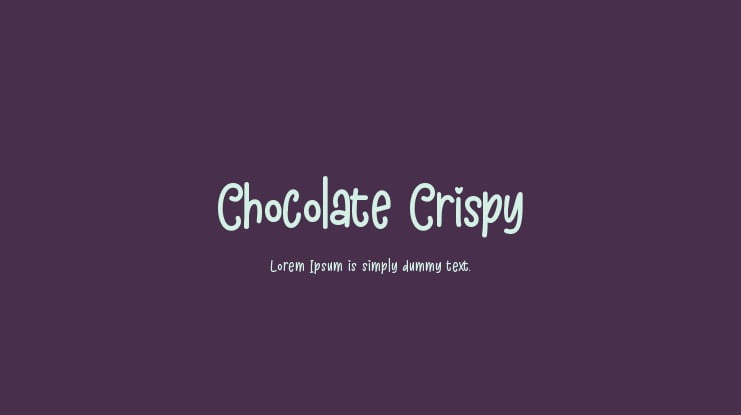 Chocolate Crispy Font