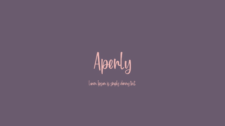 Aperly Font