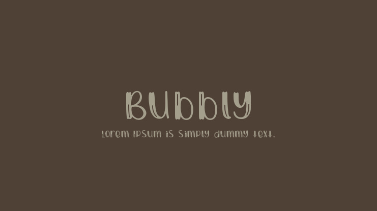 Bubbly Font