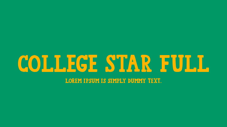 College Star Full Font Family