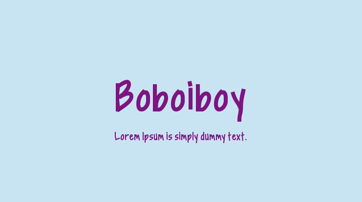 Boboiboy Font