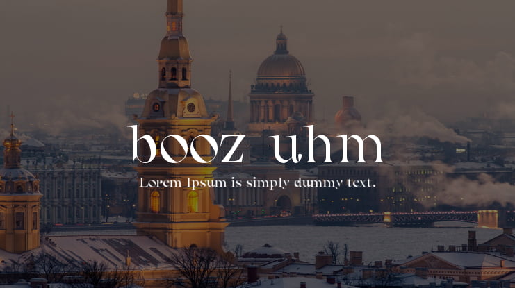 booz-uhm Font