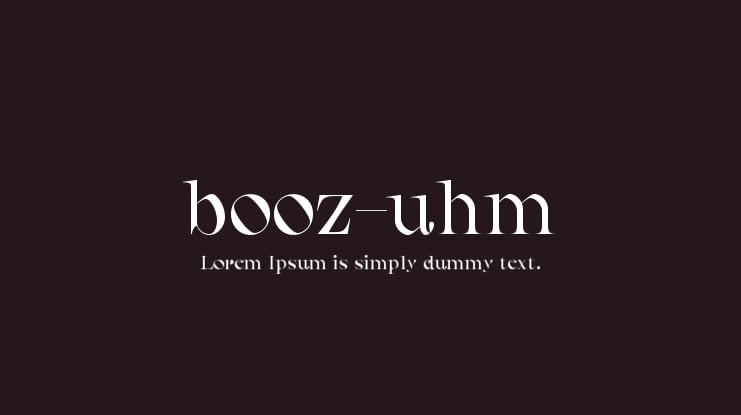 booz-uhm Font