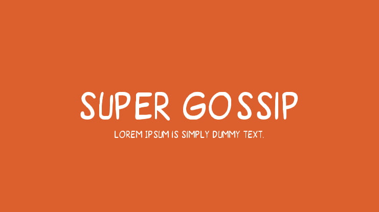 Super Gossip Font Family