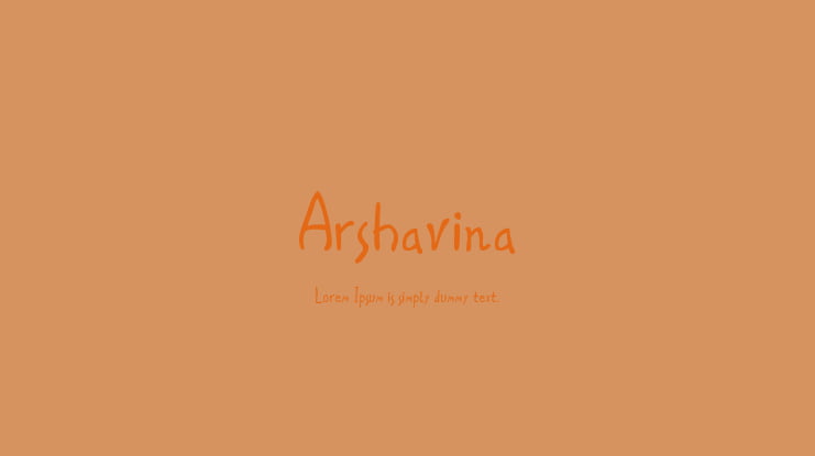 Arshavina Font