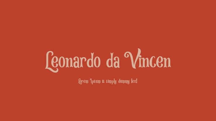 Leonardo da Vincen Font