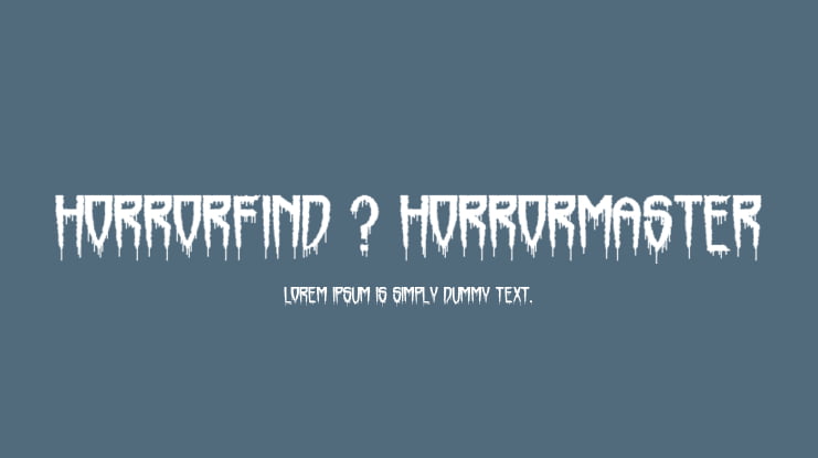 Horrorfind + Horrormaster Font Family