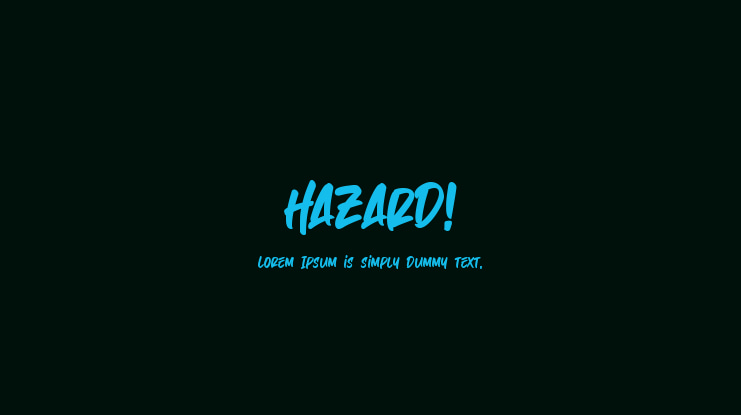Hazard! Font
