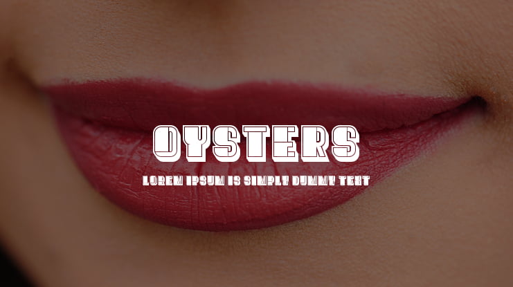 Oysters Font Family