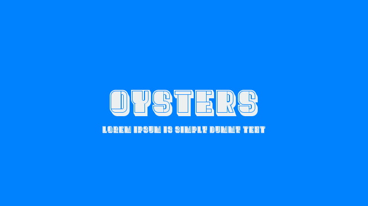 Oysters Font Family