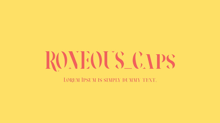 RONEOUS_Caps Font