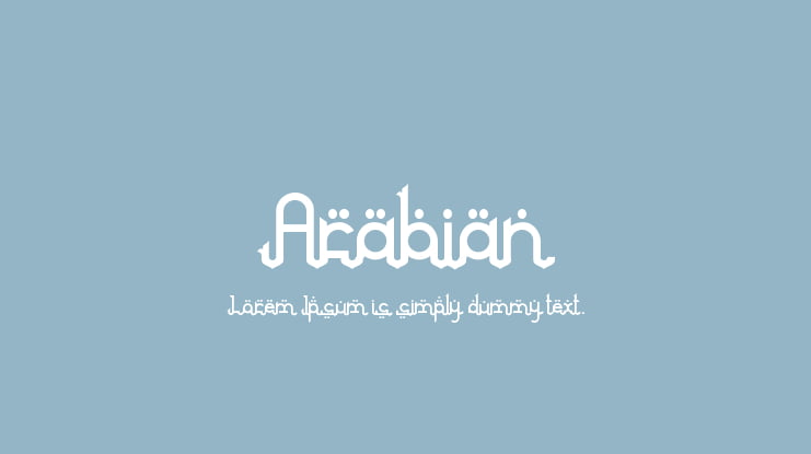Arabian Font
