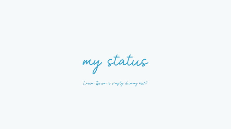 my status Font