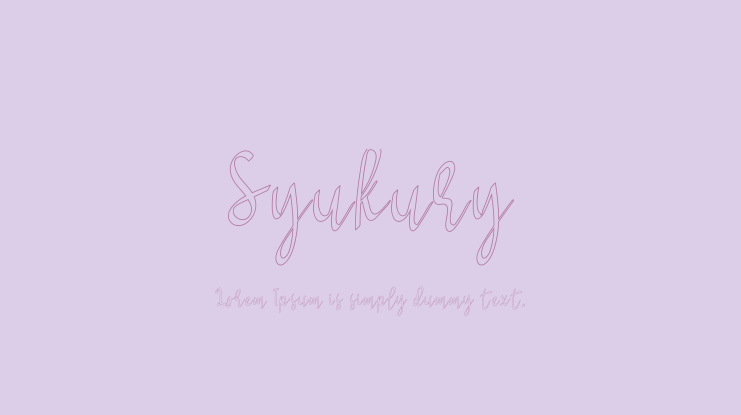 Syukury Font