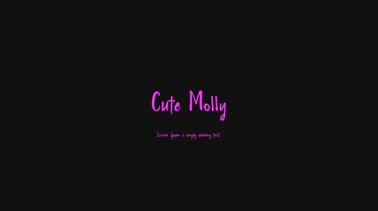 Cute Molly Font