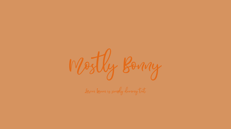 Mostly Bonny Font