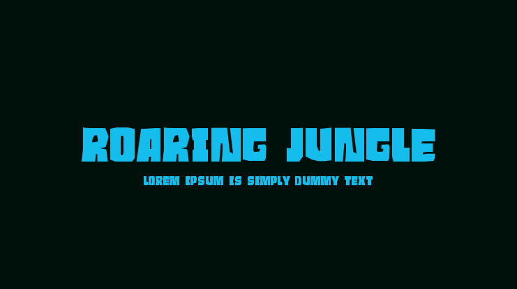 Roaring Jungle Font