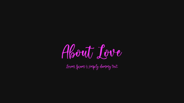 About Love Font