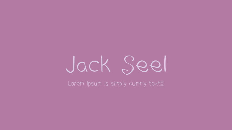 Jack Seel Font