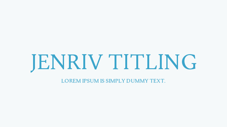 Jenriv Titling Font Family