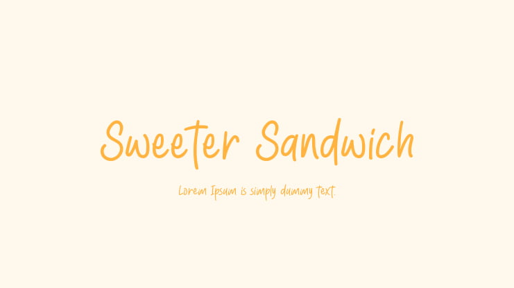 Sweeter Sandwich Font
