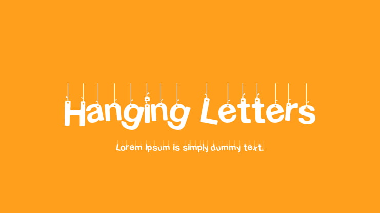 Hanging Letters Font