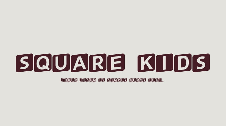 square kids Font