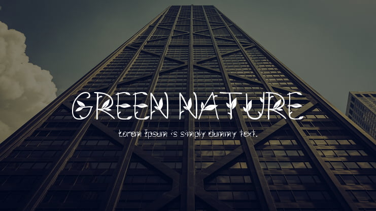 GREEN NATURE Font